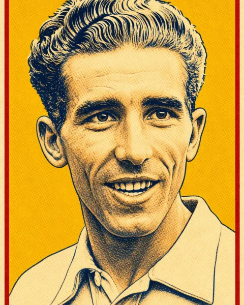 Ilustración de Federico Martín Bahamontes basada en una fotografía