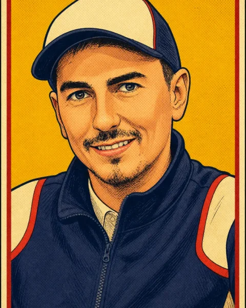 Ilustración de Jorge Lorenzo basada en una fotografía